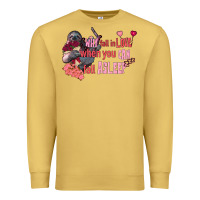 Antique Gold sloth why fall in love when you can fall asleep Premium Sweatshirt - FaDigitalArtStudio