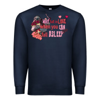 Navy sloth why fall in love when you can fall asleep Premium Sweatshirt - FaDigitalArtStudio