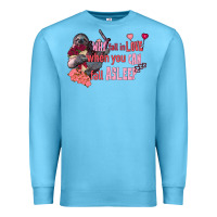 Ocean Blue sloth why fall in love when you can fall asleep Premium Sweatshirt - FaDigitalArtStudio
