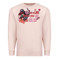 Pale Pink sloth why fall in love when you can fall asleep Premium Sweatshirt - FaDigitalArtStudio