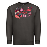 Smoke sloth why fall in love when you can fall asleep Premium Sweatshirt - FaDigitalArtStudio