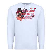 White sloth why fall in love when you can fall asleep Premium Sweatshirt - FaDigitalArtStudio