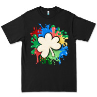 Black st patricks day shamrock autism Premium Tee - MaliasSmallBusiness