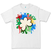 White st patricks day shamrock autism Premium Tee - MaliasSmallBusiness