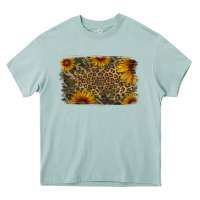 Arona Camouflage Leopard Sunflower Background Heavy Core Tee - Jasminsmagicworld