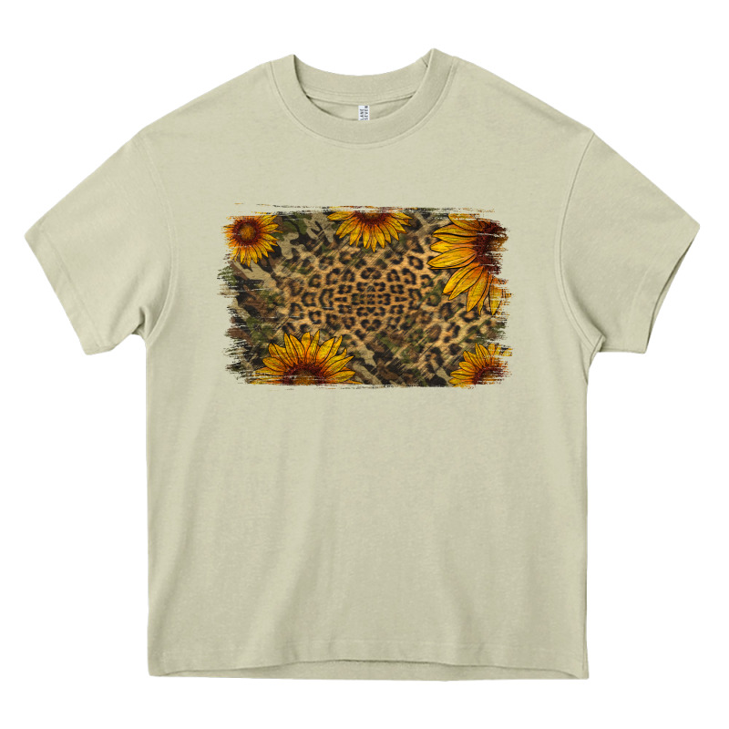 Camouflage Leopard Sunflower Background Heavy Core Tee by Jasminsmagicworld | Teevron