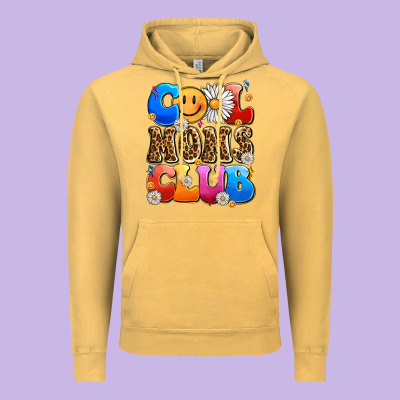 Cool Moms Club Vintage Hoodie Designed By Lillyallendesigns