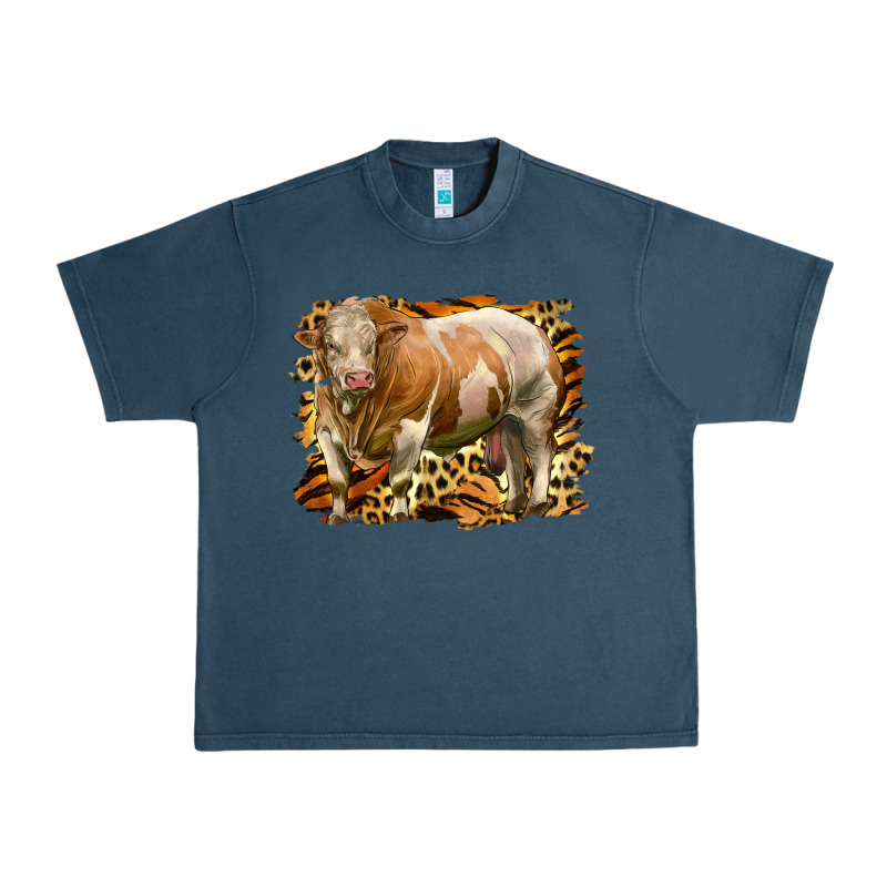 Western Simmental Bull Urban Heavy Tee by LillyAllenDesigns | Teevron