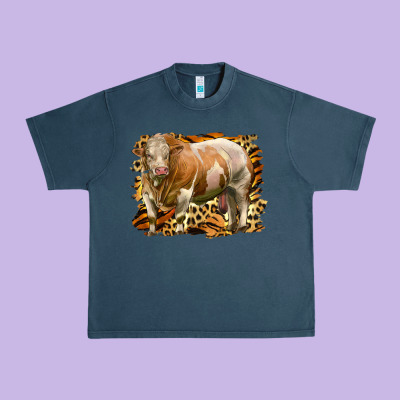 Western Simmental Bull Urban Heavy Tee Designed By Lillyallendesigns