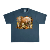 Midnight Navy western simmental bull Urban Heavy Tee - LillyAllenDesigns