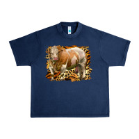 Navy western simmental bull Urban Heavy Tee - LillyAllenDesigns