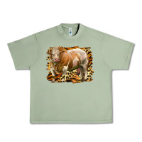 Oil Green western simmental bull Urban Heavy Tee - LillyAllenDesigns