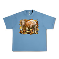 Pebble Blue western simmental bull Urban Heavy Tee - LillyAllenDesigns