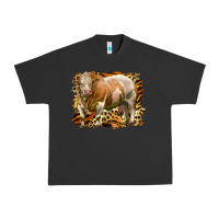 Pigment Black western simmental bull Urban Heavy Tee - LillyAllenDesigns