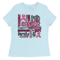 Baby Blue cancer awareness Ladies Tee - MaliasSmallBusiness