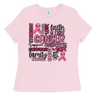 Bubblegum Pink cancer awareness Ladies Tee - MaliasSmallBusiness