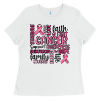 White cancer awareness Ladies Tee - MaliasSmallBusiness