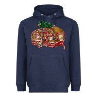 Navy caravan gingerbread Heavyweight Hoodie - FaDigitalArtStudio