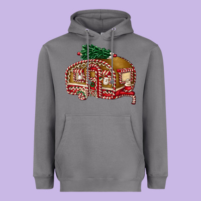 Caravan Gingerbread Heavyweight Hoodie Designed By Fadigitalartstudio