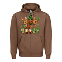 Chestnut St. Patrick's Bad and boozy with gnome Zipper Hoodie - HowdyJamesFarm