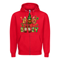 Red St. Patrick's Bad and boozy with gnome Zipper Hoodie - HowdyJamesFarm