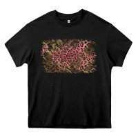 Black Camouflage Pink Leopard Background Heavy Core Tee - Jasminsmagicworld