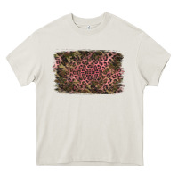 Cream Camouflage Pink Leopard Background Heavy Core Tee - Jasminsmagicworld