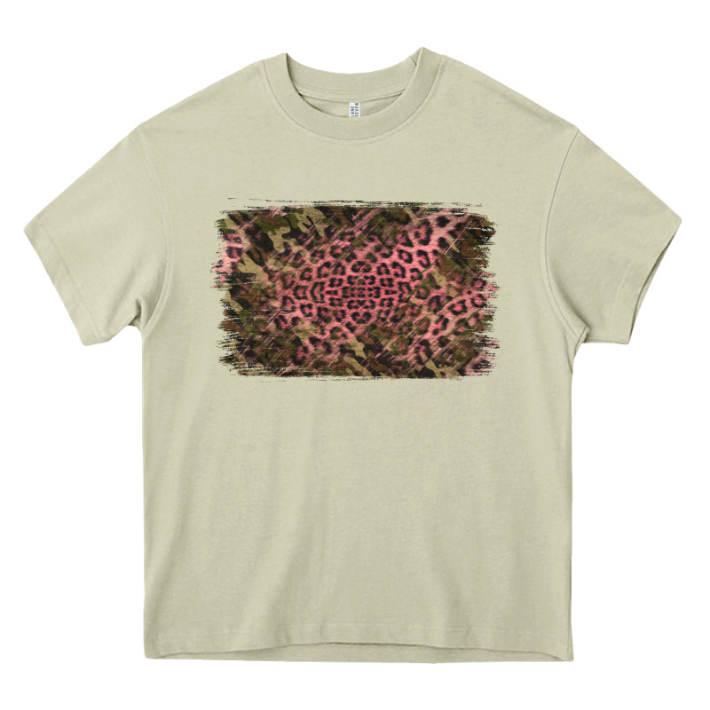 Camouflage Pink Leopard Background Heavy Core Tee by Jasminsmagicworld | Teevron