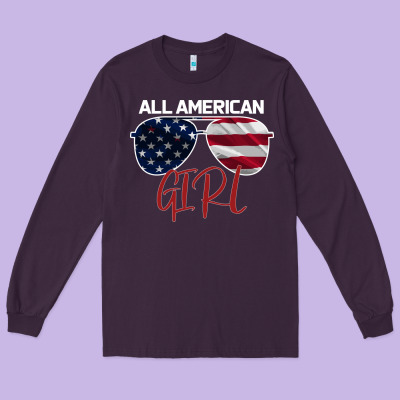 All American Girl Long Sleeve Tee Designed By Bettercallsaul
