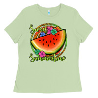 Matcha sweet summertime watermelon Ladies Tee - Jasminsmagicworld