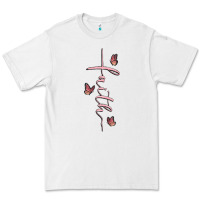 White faith cross Premium Tee - MaliasSmallBusiness