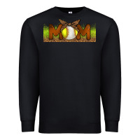 Black Baseball And Softball Mom Libbey Glass Premium Sweatshirt - BundleAndBundleShop