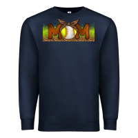Navy Baseball And Softball Mom Libbey Glass Premium Sweatshirt - BundleAndBundleShop