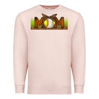 Pale Pink Baseball And Softball Mom Libbey Glass Premium Sweatshirt - BundleAndBundleShop