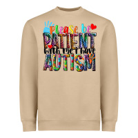 Mushroom Please be patient with me i have Autism Heavyweight Sweatshirt - NancyCooperArtShop