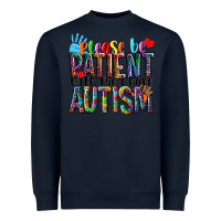 Navy Please be patient with me i have Autism Heavyweight Sweatshirt - NancyCooperArtShop
