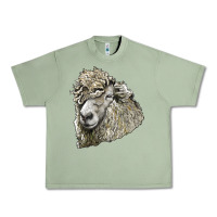 Oil Green lincoln sheep head Urban Heavy Tee - LillyAllenDesigns