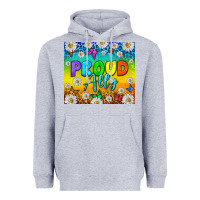Heather Grey LGBTQ+ Proud Ally With Daisy Tumbler Heavyweight Hoodie - BundleAndBundleShop