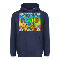 Navy LGBTQ+ Proud Ally With Daisy Tumbler Heavyweight Hoodie - BundleAndBundleShop