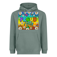 Sage LGBTQ+ Proud Ally With Daisy Tumbler Heavyweight Hoodie - BundleAndBundleShop