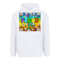 White LGBTQ+ Proud Ally With Daisy Tumbler Heavyweight Hoodie - BundleAndBundleShop