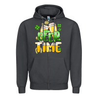 Smoke St.Patrick's Beer time Zipper Hoodie - HowdyJamesFarm