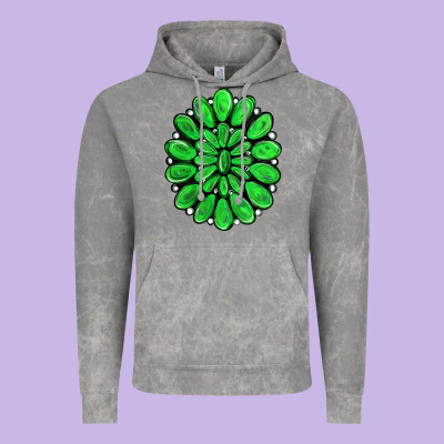 Green Gemstone Vintage Hoodie Designed By Ranaportraitstore