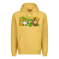 Antique Gold St. Patrick's Lucky gnome Premium Hoodie - OliviaCreatesArt