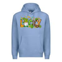 Colony Blue St. Patrick's Lucky gnome Premium Hoodie - OliviaCreatesArt