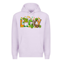 Lilac St. Patrick's Lucky gnome Premium Hoodie - OliviaCreatesArt