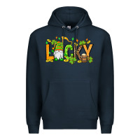 Navy St. Patrick's Lucky gnome Premium Hoodie - OliviaCreatesArt
