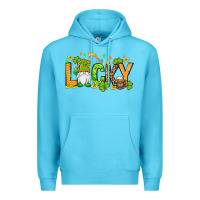 Ocean Blue St. Patrick's Lucky gnome Premium Hoodie - OliviaCreatesArt