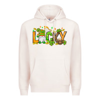 Pale Pink St. Patrick's Lucky gnome Premium Hoodie - OliviaCreatesArt