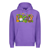 Purple St. Patrick's Lucky gnome Premium Hoodie - OliviaCreatesArt